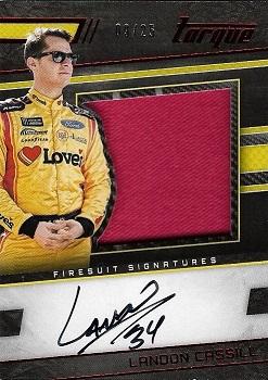 2017 Panini Torque - Silhouettes Firesuit Signatures Red #SFS-LC Landon Cassill Front