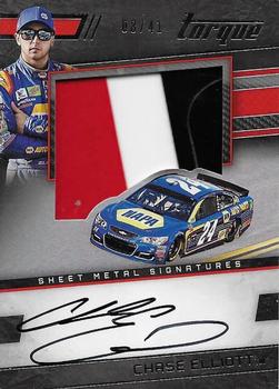 2017 Panini Torque - Silhouettes Sheet Metal Signatures #SSMS-CE Chase Elliott Front