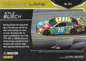 2017 Panini Torque - Victory Laps Holo Silver #VL2 Kyle Busch Back