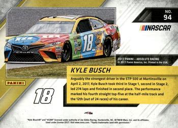 2017 Panini Absolute #94 Kyle Busch Back