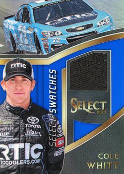 2017 Panini Select - Select Swatches Blue Prizms #CW Cole Whitt Front