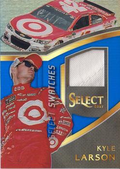 2017 Panini Select - Select Swatches Blue Prizms #KL Kyle Larson Front