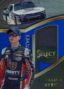 2017 Panini Select - Select Swatches Blue Prizms #WB William Byron Front