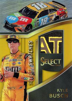 2017 Panini Select - Select Swatches Gold Prizms #KB Kyle Busch Front
