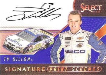 2017 Panini Select - Signature Paint Schemes Blue Prizms #SPS-TY Ty Dillon Front