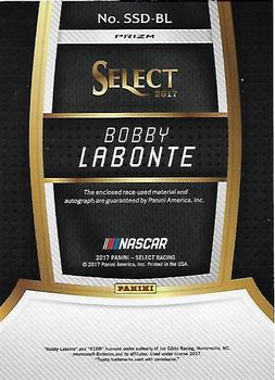 2017 Panini Select - Signature Swatches Duals #SSD-BL Bobby Labonte Back