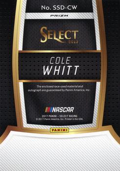 2017 Panini Select - Signature Swatches Duals #SSD-CW Cole Whitt Back