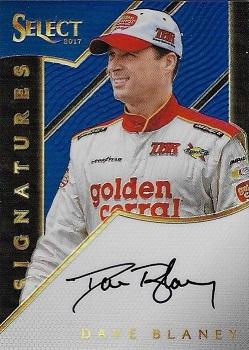 2017 Panini Select - Signatures Blue Prizms #S-DB Dave Blaney Front
