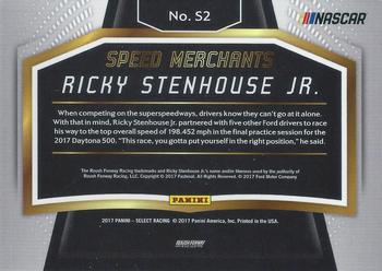 2017 Panini Select - Speed Merchants #S2 Ricky Stenhouse Jr. Back
