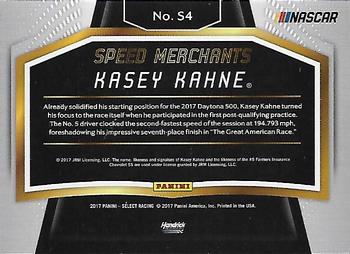 2017 Panini Select - Speed Merchants #S4 Kasey Kahne Back