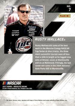 2017 Panini Absolute - Spectrum Gold #7 Rusty Wallace Back