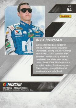 2017 Panini Absolute - Spectrum Red #84 Alex Bowman Back