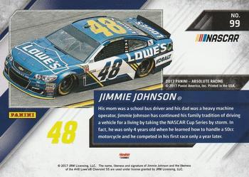 2017 Panini Absolute - Spectrum Red #99 Jimmie Johnson Back
