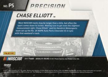 2017 Panini Absolute - Absolute Precision Spectrum Red #P5 Chase Elliott Back