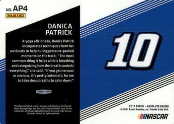 2017 Panini Absolute - Action Packed #AP4 Danica Patrick Back