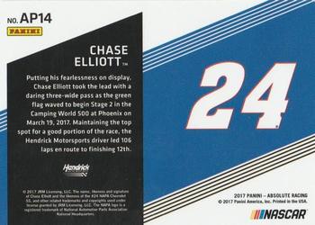 2017 Panini Absolute - Action Packed Spectrum Blue #AP14 Chase Elliott Back