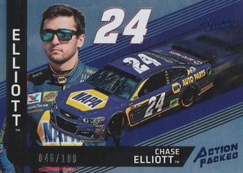 2017 Panini Absolute - Action Packed Spectrum Blue #AP14 Chase Elliott Front