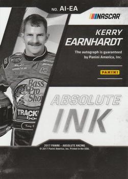 2017 Panini Absolute - Absolute Ink #AI-EA Kerry Earnhardt Back