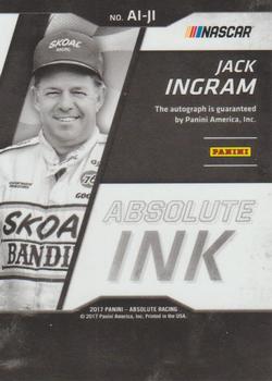 2017 Panini Absolute - Absolute Ink #AI-JI Jack Ingram Back