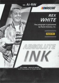 2017 Panini Absolute - Absolute Ink #AI-RW Rex White Back