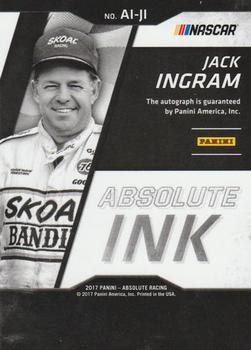 2017 Panini Absolute - Absolute Ink Spectrum Blue #AI-JI Jack Ingram Back