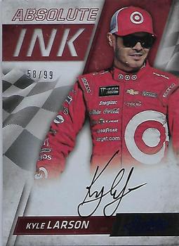 2017 Panini Absolute - Absolute Ink Spectrum Blue #AI-KL Kyle Larson Front