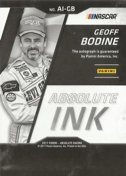 2017 Panini Absolute - Absolute Ink Spectrum Gold #AI-GB Geoff Bodine Back