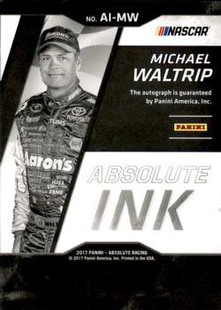 2017 Panini Absolute - Absolute Ink Spectrum Gold #AI-MW Michael Waltrip Back