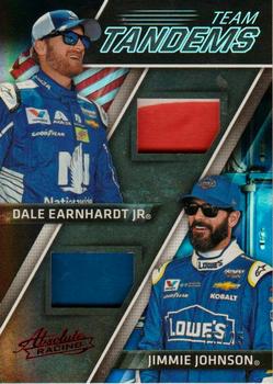 2017 Panini Absolute - Team Tandems Spectrum Red #TAN-EJ Dale Earnhardt Jr. / Jimmie Johnson Front