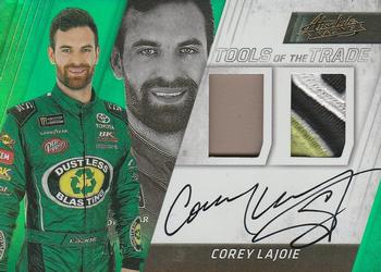 2017 Panini Absolute - Tools of the Trade Duals Signatures Spectrum Gold #TTDS-CL Corey LaJoie Front
