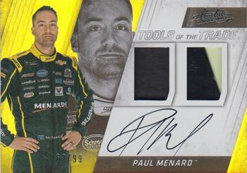 2017 Panini Absolute - Tools of the Trade Duals Signatures Spectrum Silver #TTDS-PM Paul Menard Front