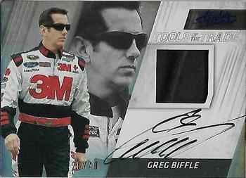 2017 Panini Absolute - Tools of the Trade Signatures Spectrum Blue #TTS-GB Greg Biffle Front