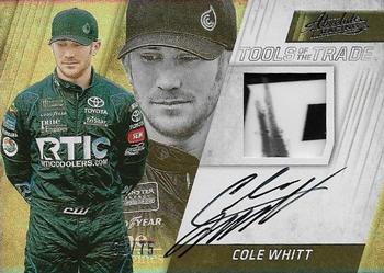 2017 Panini Absolute - Tools of the Trade Signatures Spectrum Silver #TTS-CW Cole Whitt Front