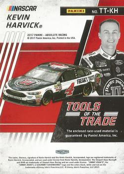 2017 Panini Absolute - Tools of the Trade Spectrum Silver #TT-KH Kevin Harvick Back