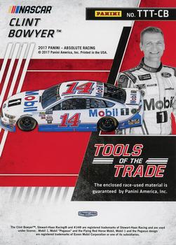 2017 Panini Absolute - Tools of the Trade Trios #TTT-CB Clint Bowyer Back