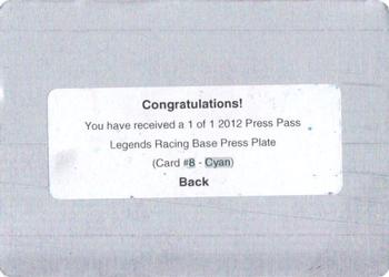 2012 Press Pass Legends - Press Plates Cyan Back #8 Scott Dixon Back