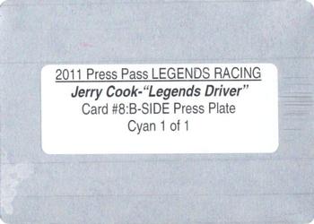 2011 Press Pass Legends - Press Plates Cyan Back #8 Jerry Cook Back