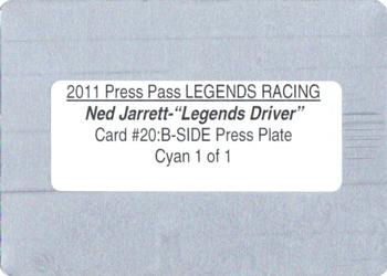 2011 Press Pass Legends - Press Plates Cyan Back #20 Ned Jarrett Back