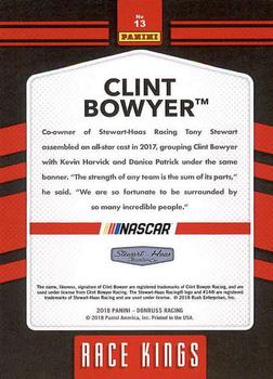 2018 Donruss #13 Clint Bowyer Back