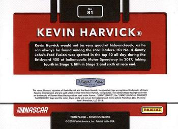2018 Donruss #81 Kevin Harvick Back