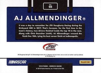 2018 Donruss #98 AJ Allmendinger Back