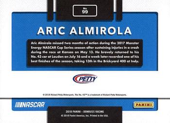 2018 Donruss #99 Aric Almirola Back