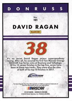 2018 Donruss #101 David Ragan Back
