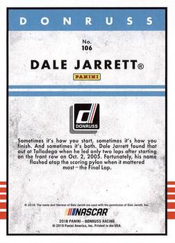 2018 Donruss #106 Dale Jarrett Back