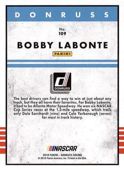 2018 Donruss #109 Bobby Labonte Back
