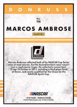 2018 Donruss #116 Marcos Ambrose Back