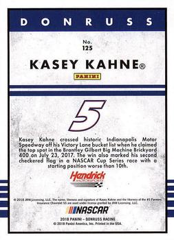 2018 Donruss #125 Kasey Kahne Back