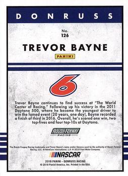 2018 Donruss #126 Trevor Bayne Back