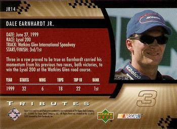 2000 Upper Deck Tributes Dale Earnhardt Jr. #JR14 Dale Earnhardt Jr. Back