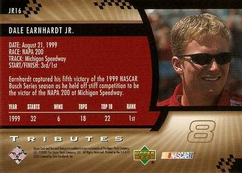 2000 Upper Deck Tributes Dale Earnhardt Jr. #JR16 Dale Earnhardt Jr. Back